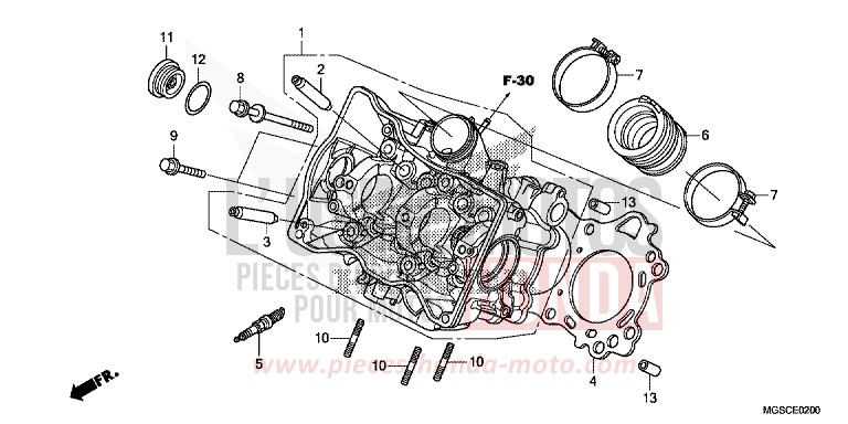 ZYLINDERKOPF von Integra PEARL SUNBEAM WHITE (NHA66) von 2013