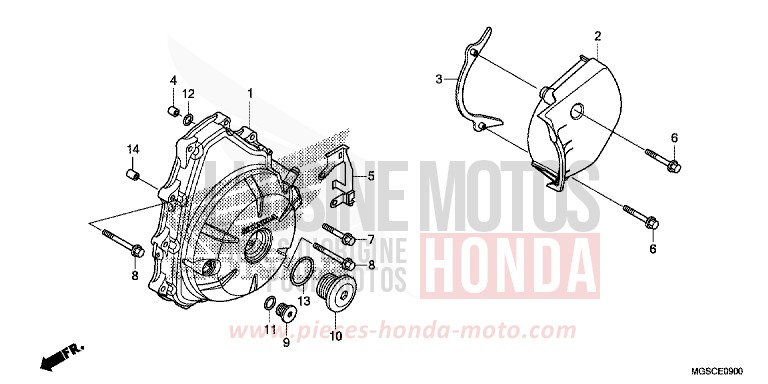 WECHSELSTROM-GENERATORABDECKUNG von Integra PEARL SUNBEAM WHITE (NHA66) von 2013