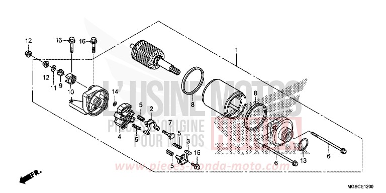ANLASSER von Integra PEARL SUNBEAM WHITE (NHA66) von 2013