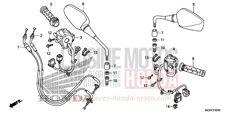 SCHALTER/KABEL/SPIEGEL von Integra PEARL SUNBEAM WHITE (NHA66) von 2013