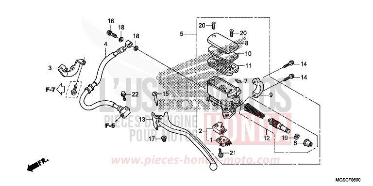 HAUPTBREMSZYLINDER, H. von Integra PEARL SUNBEAM WHITE (NHA66) von 2013