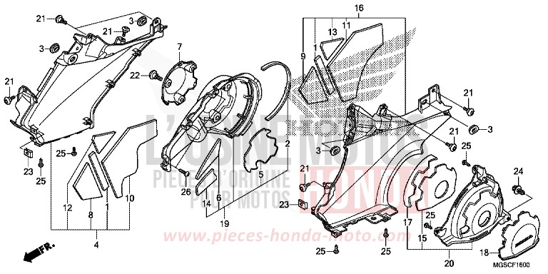 VERKLEIDUNG, STUFE/MOTOR, SEITENVERKLEIDUNG von Integra PEARL SUNBEAM WHITE (NHA66) von 2013