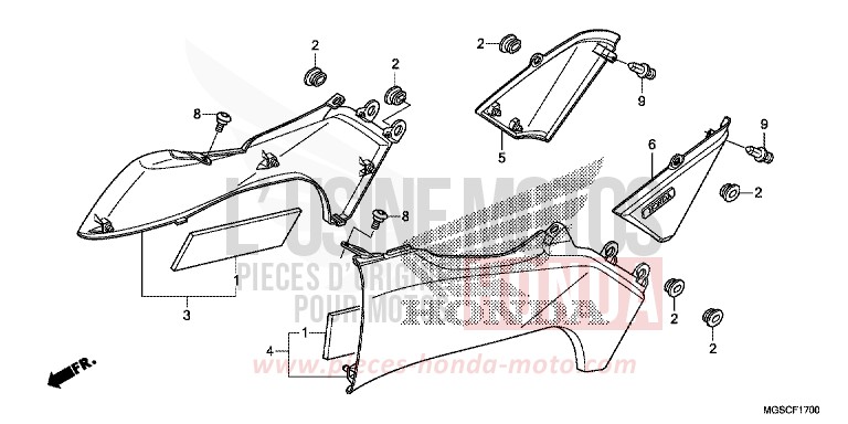 SEITENBLECH von Integra PEARL SUNBEAM WHITE (NHA66) von 2013