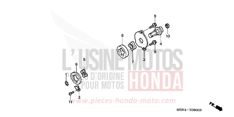 OELPUMPE von XR650R FIGHTING RED (R134) von 2006