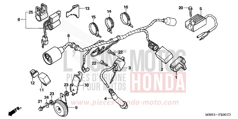 KABELBAUM (DK/ED/U) von XR650R FIGHTING RED (R134) von 2006