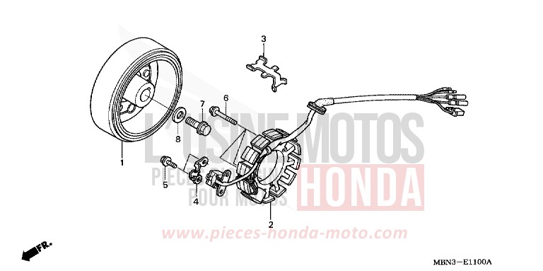 GENERATOR von XR650R FIGHTING RED (R134) von 2007