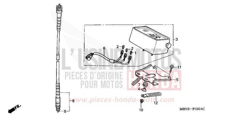 MESSGERAET (DK/ED/U) von XR650R FIGHTING RED (R134) von 2007