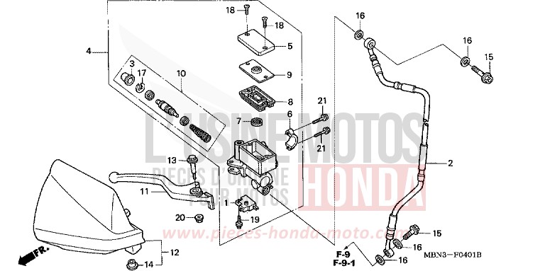 VORDERRADBREMSE (DK/ED/U) von XR650R FIGHTING RED (R134) von 2007