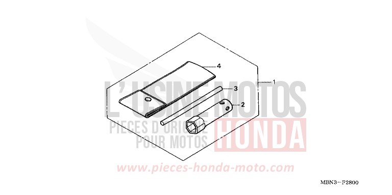 WERKZEUGE von XR650R FIGHTING RED (R134) von 2000