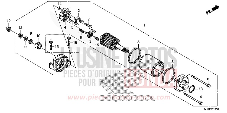 ANLASSER von VFR800F DARKNESS BLACK METALLIC (NH463) von 2014