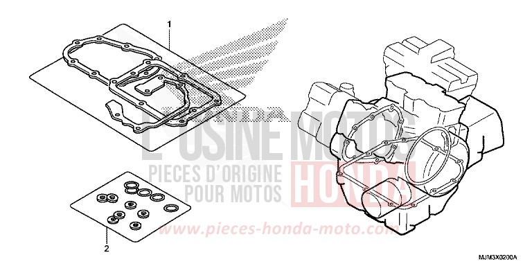 DICHTUNG SATZ B von VFR800F DARKNESS BLACK METALLIC (NH463) von 2014