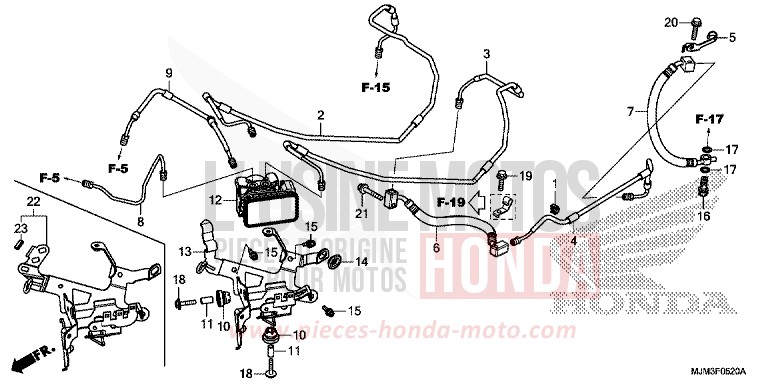 ABS-MODULATOR von VFR800F DARKNESS BLACK METALLIC (NH463) von 2014