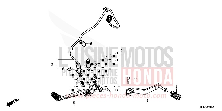 PEDAL von VFR800F PEARL GLARE WHITE (NHB53) von 2014