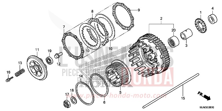 KUPPLUNG von VFR800F VICTORY RED (R334) von 2014