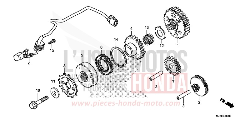 ANLASSERKUPPLUNG von VFR800F VICTORY RED (R334) von 2014