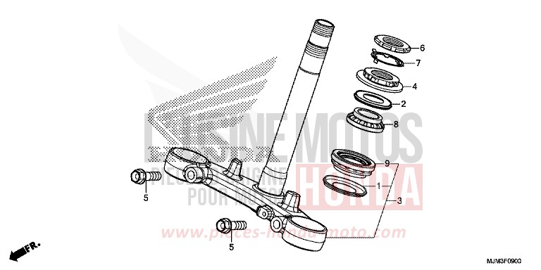 LENKSCHAFT von VFR800F VICTORY RED (R334) von 2014