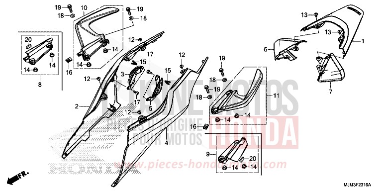 WINDLAUF, HINTEN von VFR800F VICTORY RED (R334) von 2014