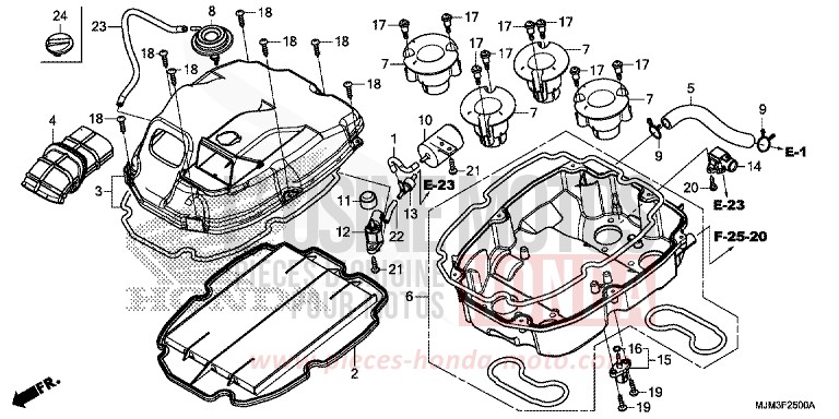 LUFTFILTER von VFR800F VICTORY RED (R334) von 2014