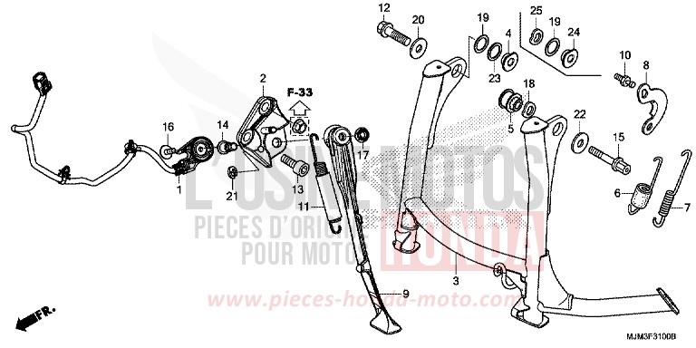STAENDER von VFR800F VICTORY RED (R334) von 2014