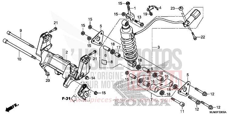 KISSEN, HINTEN von VFR800F VICTORY RED (R334) von 2014