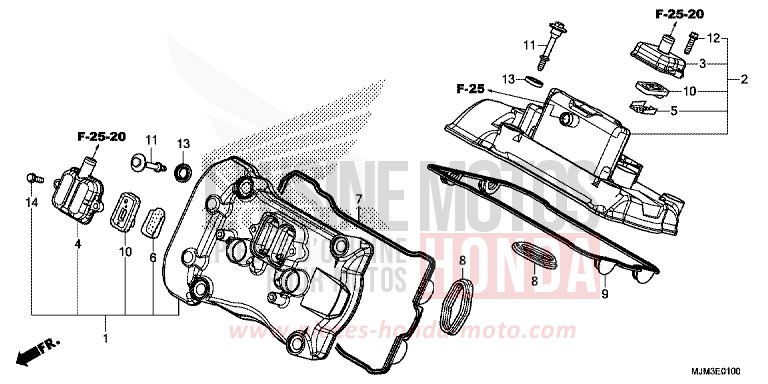 ZYLINDERKOPFDECKEL von VFR800F DARKNESS BLACK METALLIC (NH463) von 2017