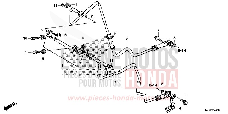OELKUEHLER von VFR800F DARKNESS BLACK METALLIC (NH463) von 2017