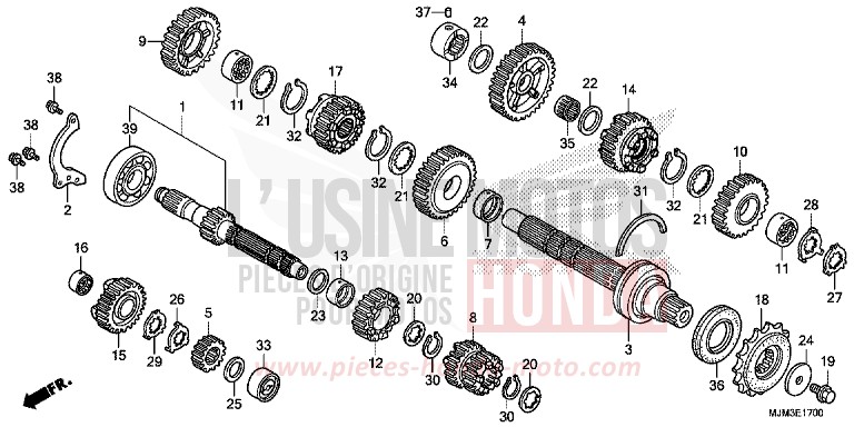 GETRIEBE von VFR800F DEGITAL SILVER METALLIC (NHA30) von 2017