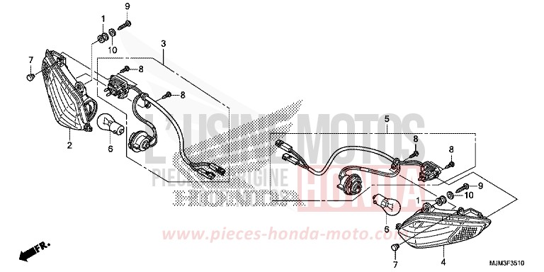 BLINKER, VORNE von VFR800F VICTORY RED (R334) von 2017