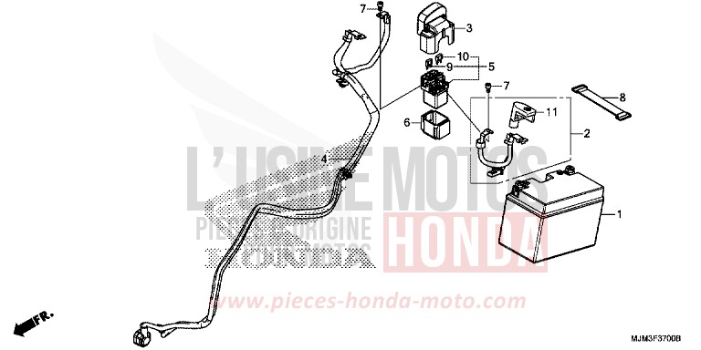 BATTERIE von VFR800F VICTORY RED (R334) von 2017