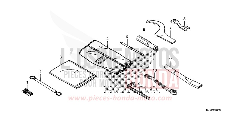 WERKZEUGE von VFR800F VICTORY RED (R334) von 2017
