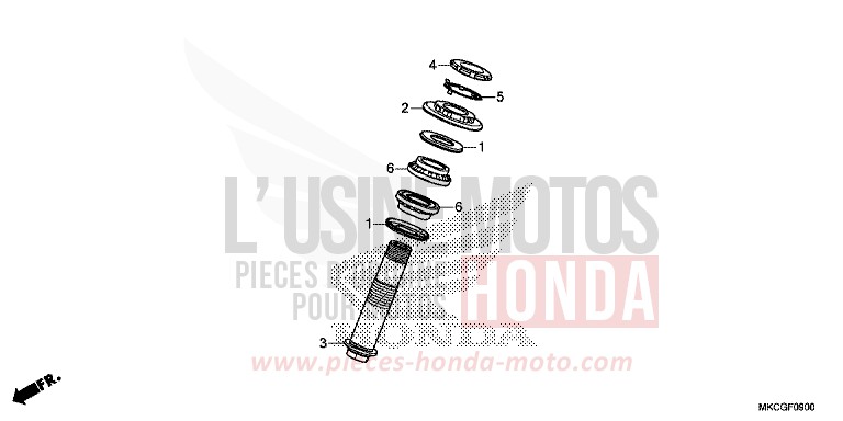 TIGE D'ARBRE von GL1800 MAT BALLISTIC BLACK METALLIC (NHA86K) von 2020