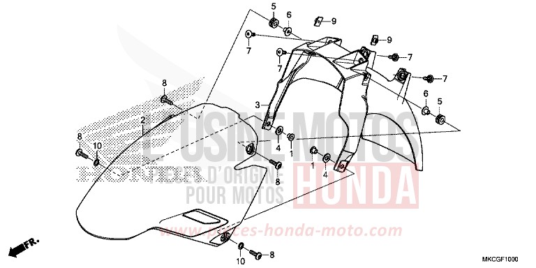 AILE AVANT von GL1800 MAT BALLISTIC BLACK METALLIC (NHA86K) von 2020