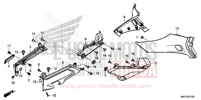 COUVERCLE LATERAL von GL1800 MAT BALLISTIC BLACK METALLIC (NHA86K) von 2020