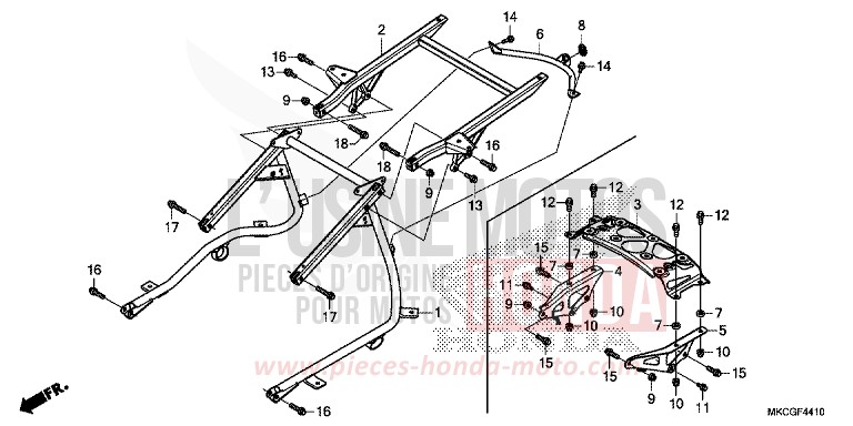 APPUI BAGAGES von GL1800 MAT BALLISTIC BLACK METALLIC (NHA86K) von 2020