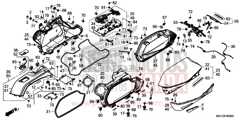 SACOCHE von GL1800 MAT BALLISTIC BLACK METALLIC (NHA86K) von 2020