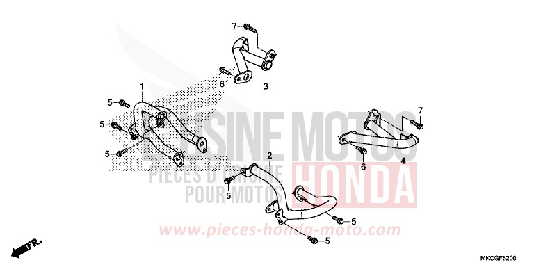 PROTECTION DE MOTEUR von GL1800 MAT BALLISTIC BLACK METALLIC (NHA86K) von 2020