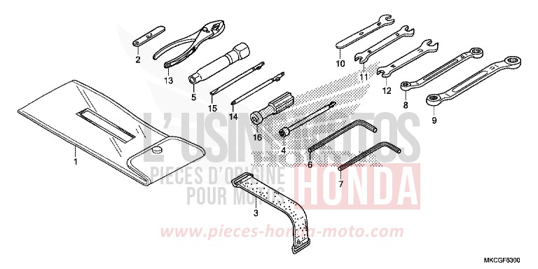 OUTILS von GL1800 MAT BALLISTIC BLACK METALLIC (NHA86K) von 2020