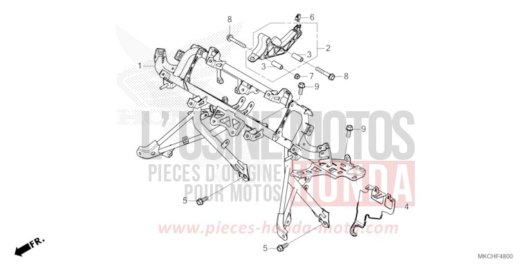 SOUTIEN DE CAPOT von GL1800 PEAL DEEP MUD GRAY (NHC47B) von 2021