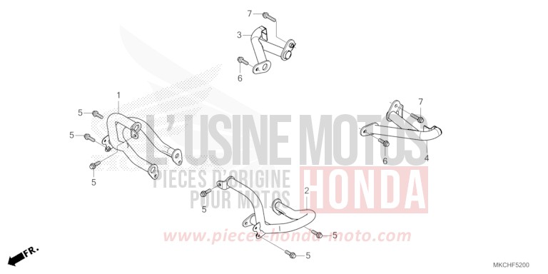 PROTECTION DE MOTEUR von GL1800 PEAL DEEP MUD GRAY (NHC47B) von 2021