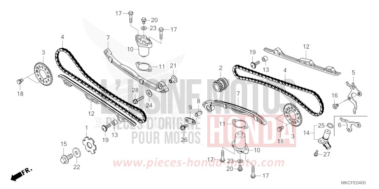 CHAINE A CAMES/TENDEUR von GL1800 MAT JEANS BLUE MATALLIC (PB417) von 2022