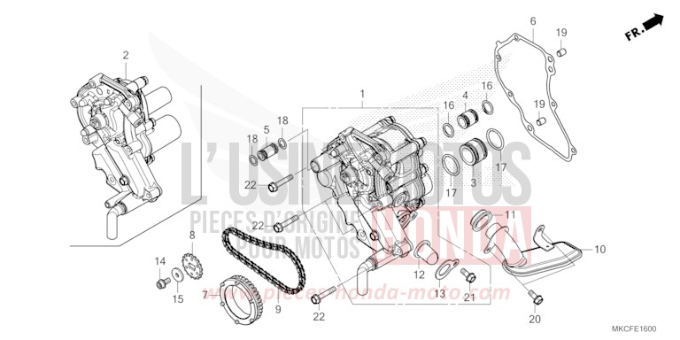 POMPE A HUILE von GL1800 MAT JEANS BLUE MATALLIC (PB417) von 2022