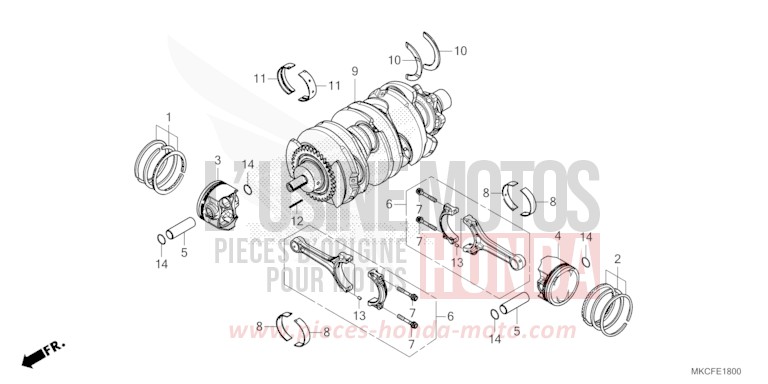 VILEBREQUIN/PISTON von GL1800 MAT JEANS BLUE MATALLIC (PB417) von 2022