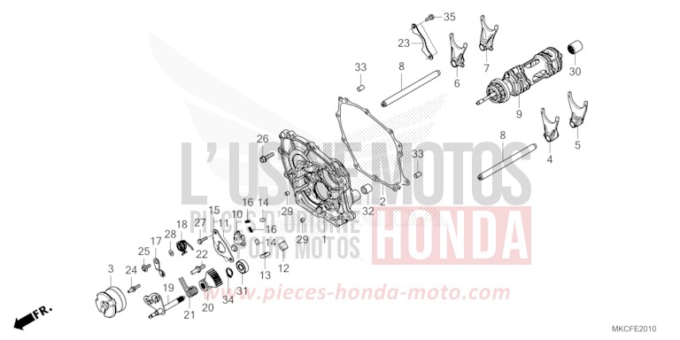 TAMBOUR DE CHANGEMENT/FOURCHETTE DE SELECTION (DCT) von GL1800 MAT JEANS BLUE MATALLIC (PB417) von 2022