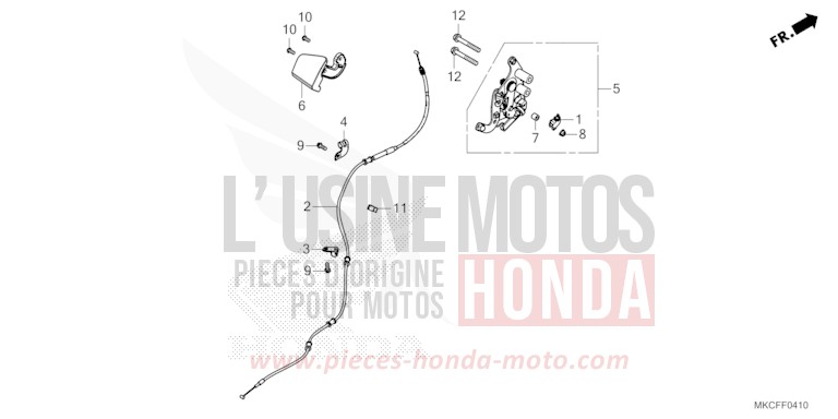 LEVIER DE STATIONNEMENT von GL1800 MAT JEANS BLUE MATALLIC (PB417) von 2022