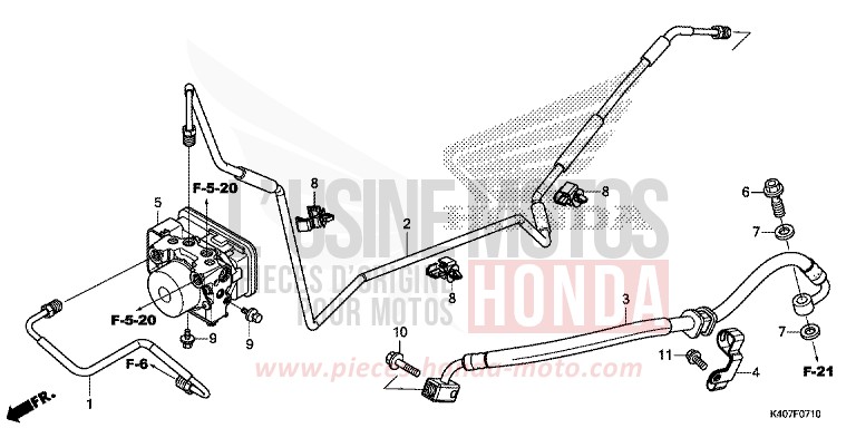 HINTERER BREMS-SCHLAUCH/BREMSLEITUNG (ABS) (NSS125ADF) von Forza MAT CYNOS GRAY METALLIC (NH312) von 2015