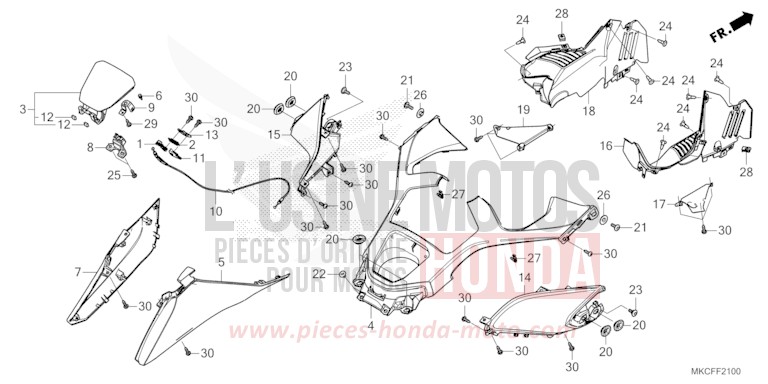 COUVERCLE von GL1800 MAT JEANS BLUE MATALLIC (PB417) von 2022