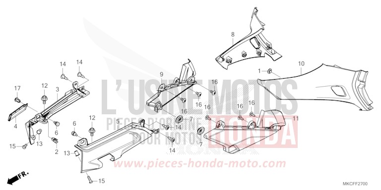 COUVERCLE LATERAL von GL1800 MAT JEANS BLUE MATALLIC (PB417) von 2022