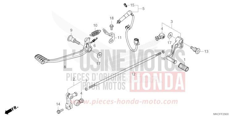 PEDALE von GL1800 MAT JEANS BLUE MATALLIC (PB417) von 2022