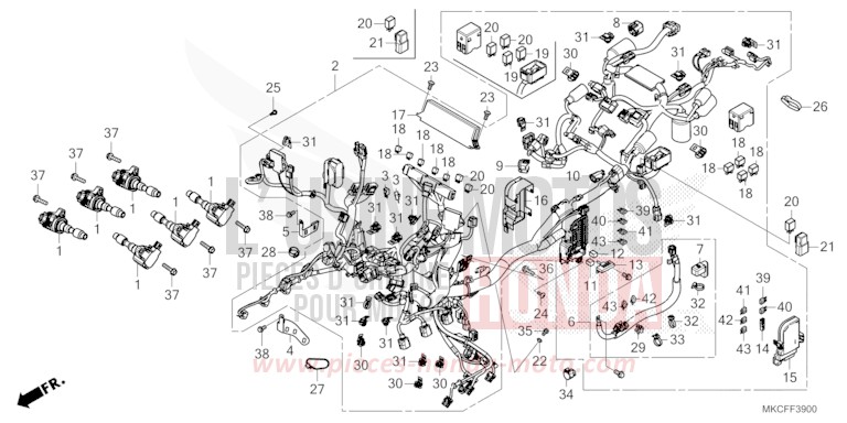 FAISCEAU DES FILS von GL1800 MAT JEANS BLUE MATALLIC (PB417) von 2022