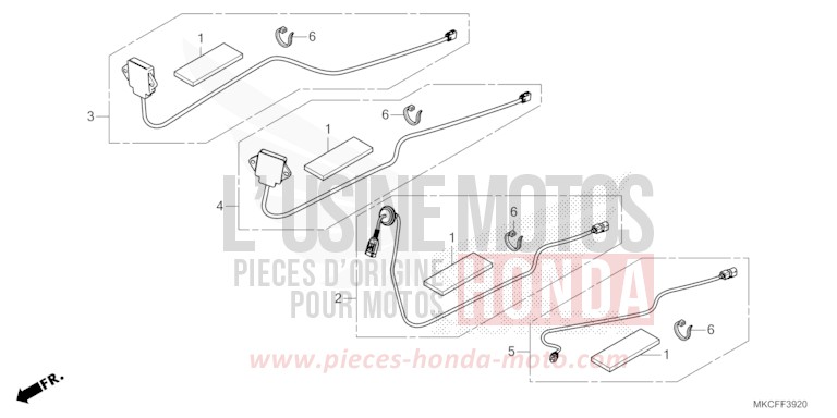 ENSEMBLE ANTENNE/JEU DE CORDONS von GL1800 MAT JEANS BLUE MATALLIC (PB417) von 2022